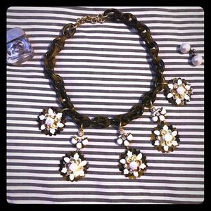J crew statement tortoise necklace